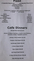 The Cafe Enterprise Utah menu
