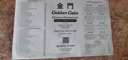 Golden Gate menu