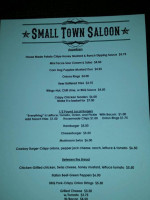 Small Town Saloon menu