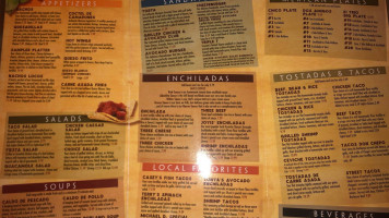 Pedro's Mexican Food menu