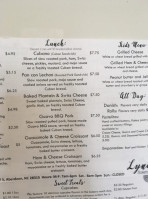 Lynette's Bakery And Cafe menu