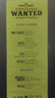 Nacho Dannys menu