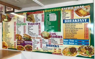 Nico's Mexican Food menu