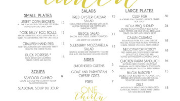 One Thirty One On Lameuse menu