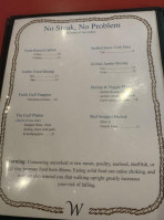 Woody's Steakhouse/seafood And Grill menu