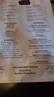 Log Cabin menu