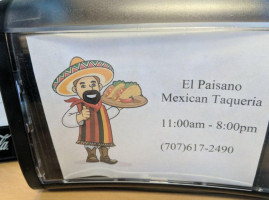 El Paisano Mexican Taqueria menu