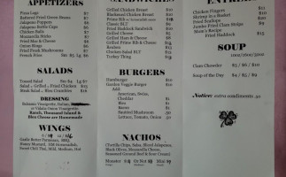 The Shamrock And Grill menu