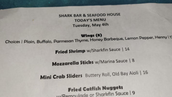 Shark And Seafood House menu