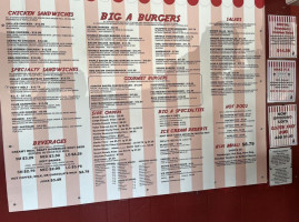 Big-A Rootbeer Drive Inn menu