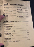 Pho Real menu