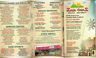 Zacatecas menu