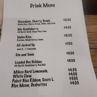 The Black Cow Cafe And Mercantile menu