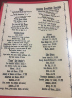 Pioneer Cafe menu