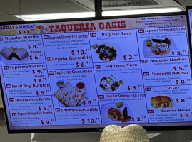 Oasis Taqueria menu