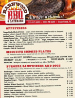 Barnwood Bbq And Catering menu