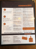 The Cow Saloon Eatery menu