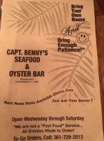 Captain Benny's Seafood Restaurant And Oyster Bar food