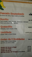Mexican Cafe menu
