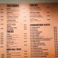 Marcelina's Mexican Food menu