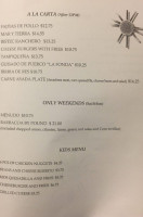 La Fonda Del Sol Catering menu