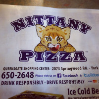 Nittany Pizza menu