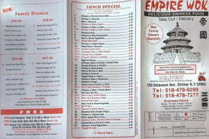 Empire Wok menu