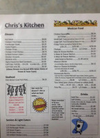 Chris's Kitchen menu