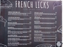 French Licks Ice Cream Coffee And Pizza menu