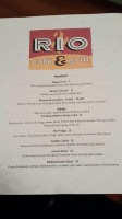 Rio Cafe Grill menu