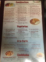 Cabo Mexican menu