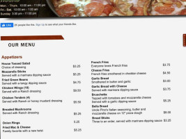 La Roma Pizza House menu
