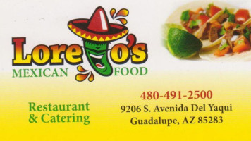 Loreto's Mexican Food inside