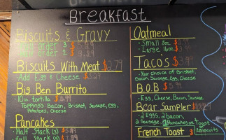 Smokey Bears Bbq menu