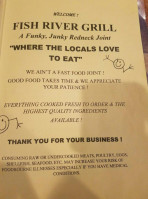 Fish River Grill #3 menu