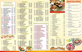 Saga Sushi Buffet Hibachi Grill menu