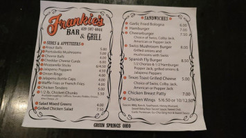 Frankie's Grill menu