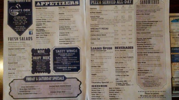 Kuhns Den Grill menu