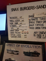 Snax menu
