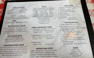 Railhead Bbq menu