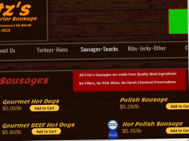 Fritz's Smoked Meats And Superior Sausage Co menu
