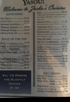 Leboeuf's Lounge menu