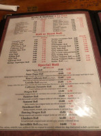 Samurai Japanese Hibachi menu