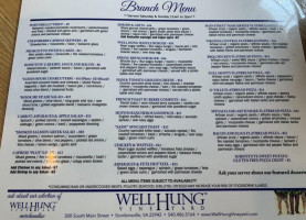 Well Hung Vineyard menu