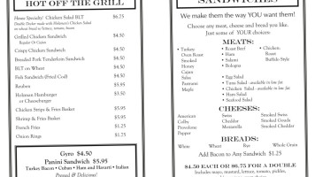 Holzman Meats menu