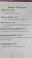 3brothers Grill Bar And Restaurant menu