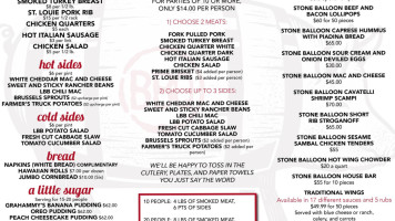 Limestone Bbq And Bourbon menu