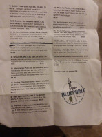 Blueprint Brewing menu