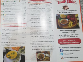 The Soup Shop menu