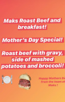 Maks Roast Beef And Breakfast menu